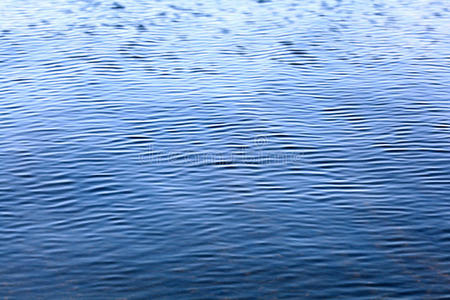 质感简单的水，蓝色的小波浪