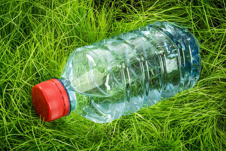 草地上的水瓶。