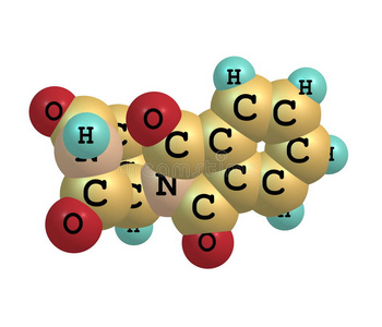 白色沙利度胺分子