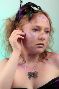 女孩紫粉化妆首饰