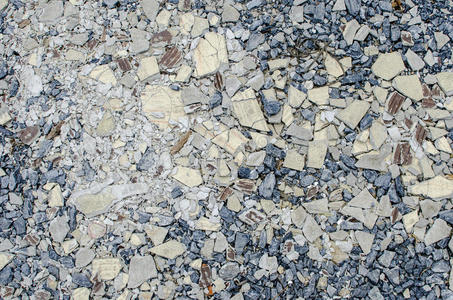 碎石混合物，带裂缝瓷砖纹理背景
