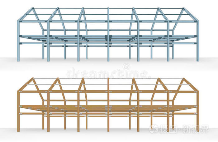 钢木梁框架建筑方案