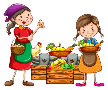 鸡蛋供应商市场卖新鲜的收成照片