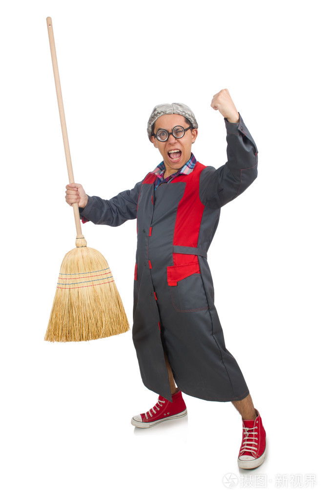 扫帚的滑稽看门人