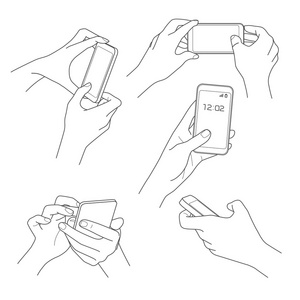 手机素描图片-手机素描素材-手机素描插画-摄图新视界