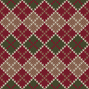 传统的圣诞毛衫设计.无缝菱形针织的图案照片