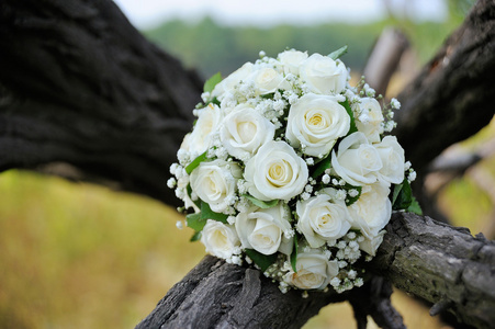 婚礼花束白玫瑰