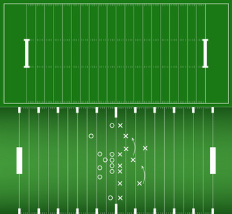 美式橄榄球场背景 eps10 矢量集