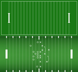 美式橄榄球场背景 eps10 矢量集