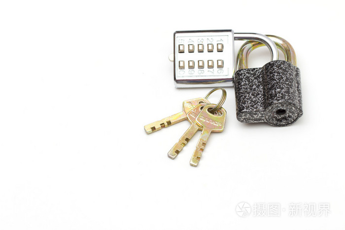 锁定在白色的背景