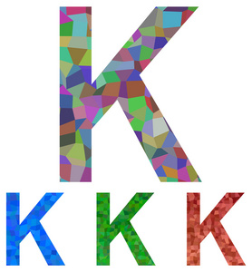 马赛克字体设计字母 K