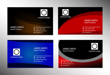 Abstract Various Business Card set collection