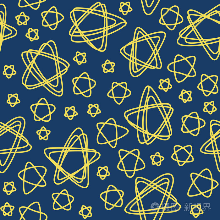 无缝模式与涂鸦星星插画-正版商用图片1hm078-摄图新视界