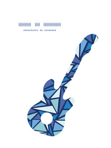 矢量抽象冰 chrystals 吉他音乐轮廓模式框架