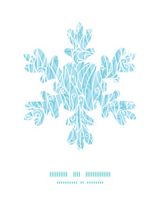 矢量抽象霜漩涡纹理圣诞雪花轮廓模式框架卡模板