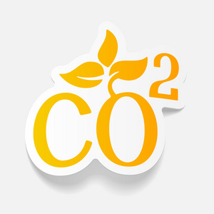 二氧化碳图标二氧化碳灭火器3d 渲染灰色背景co2 二氧化碳公式标志co2