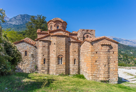 Mystras 中世纪城市，Peloponnes，希腊的拜占庭教堂