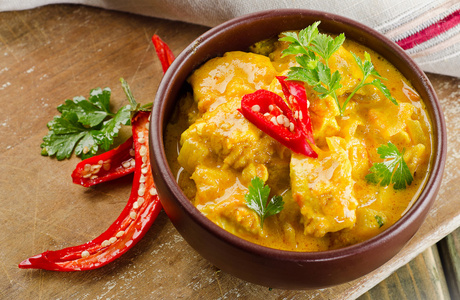 印度鸡肉咖喱照片