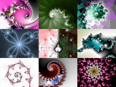 抽象的分形集，为平面创意设计数码艺术作品