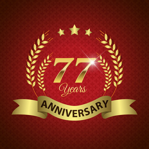 77 年周年纪念印章