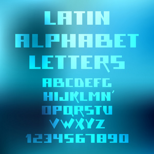 西文字母字母和数字上模糊的背景