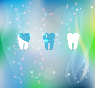 牙齿治疗符号背景