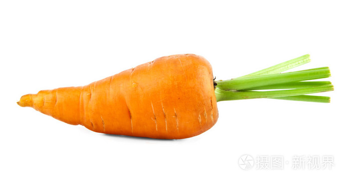 在白色的胡萝卜