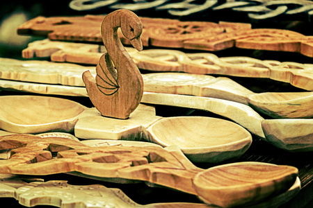 木材的对象，传统的罗马尼亚 1 组
