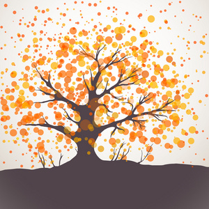 秋天一棵树