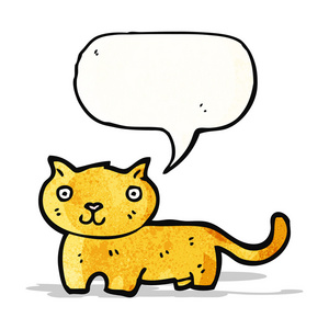 卡通猫与语音泡沫