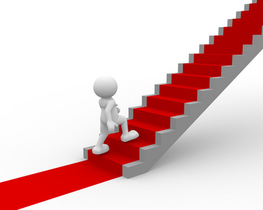 楼梯涨在楼梯上上涨的人性格照片