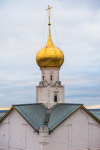 罗斯托夫 俄罗斯。图像的古罗斯托夫市，从顶部查看。漂亮的房子和教堂