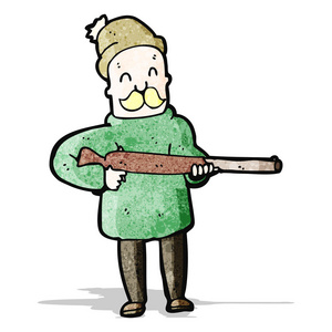 卡通猎人图片-卡通猎人素材-卡通猎人插画-摄图新视界