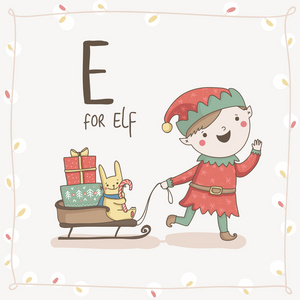字母 E 的字母表圣诞