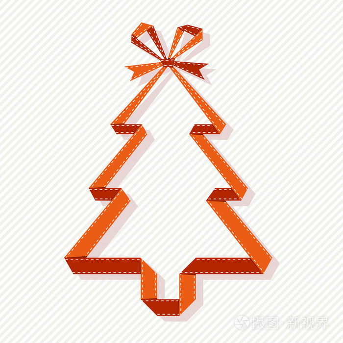 折纸圣诞树横幅