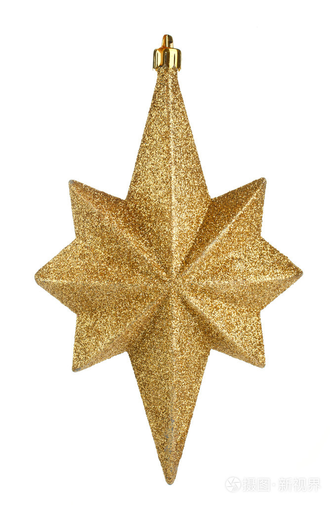 圣诞装饰黄金星