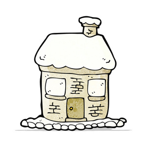 下雪的小屋卡通