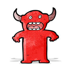 涂鸦恶魔与沥青叉图片卡通涂鸦恶魔与沥青叉图片矢量红色恶魔用斧图片