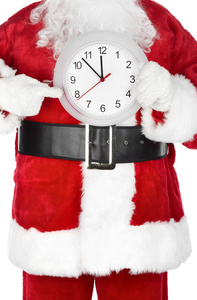 圣诞圣诞老人与时钟