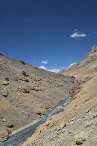 山区河流流在山沟图片