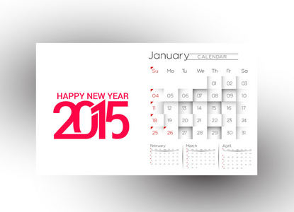 创意新年日历 2015年背景