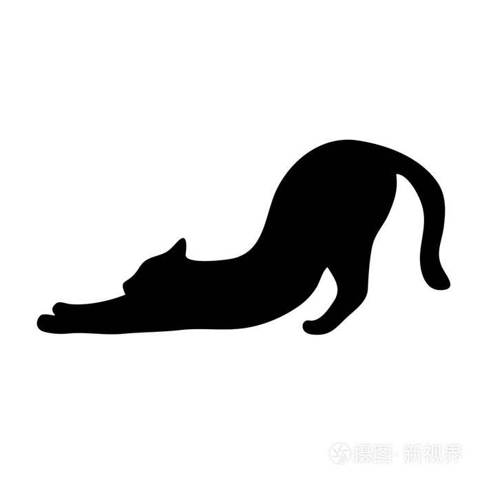 猫的剪影矢量