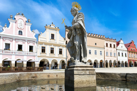 Telc 镇，Vysocina 地区，捷克共和国