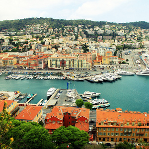 城市景观的 nicefrance，从上面的海景