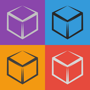 icono de diseo de logotipo de cubo 3D