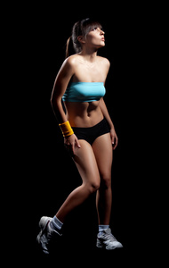 健身运动装的女人图片