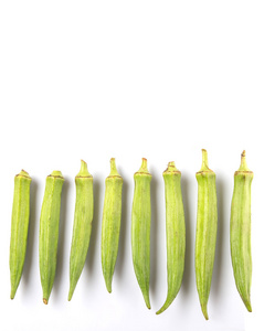  fingers vegetables over white background