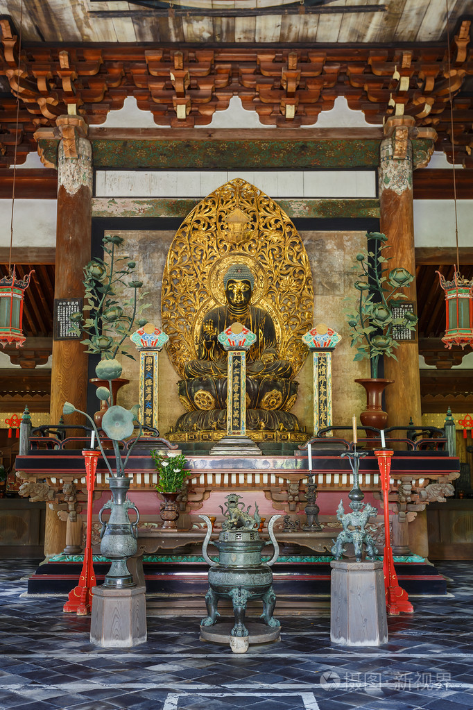 butsuden大厅佛殿在京都大德寺佛像