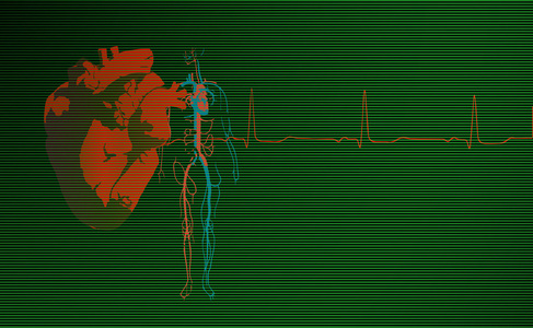 心脏病学背景绿色图片