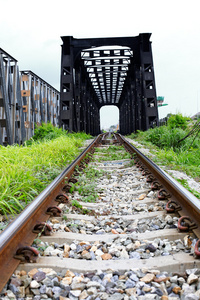 铁路道口线农村的泰国